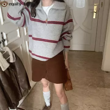 QUẦN YÊU THÍCH Áo dệt kim móc, Áo Hoodie dệt kim rộng rãi mùa thu, Áo len nữ hàng đầu giải trí Áo len nữ ngọt ngào Áo chui đầu nữ