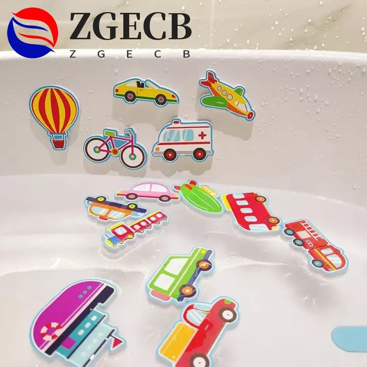 Đồ chơi tắm xếp hình trẻ em ZGECB, Đồ chơi xếp hình thuyền ô tô nổi trong phòng tắm Chơi trò chơi dưới nước, Đồ chơi nổi nhận thức Đồ chơi nhãn dán DIY mềm Đồ chơi xếp hình tắm cho bé EVA Đồ chơi phòn