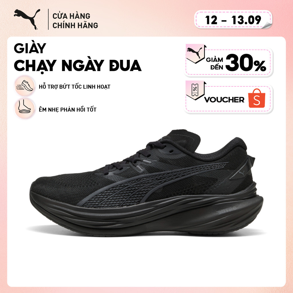 Giày Chạy Bộ PUMA Nam Deviate NITRO 3 WIDE Black Màu Đen