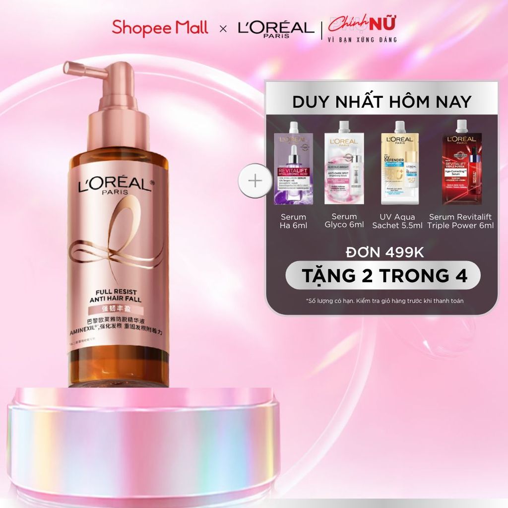 Xịt serum ngăn ngừa & giảm gãy rụng tóc giúp tóc chắc khỏe L'Oreal Paris Full Resist Anti Hairfall 90ml