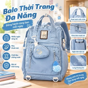 Women's Korean-Style Backpack – Water-Resistant, Large, for School
