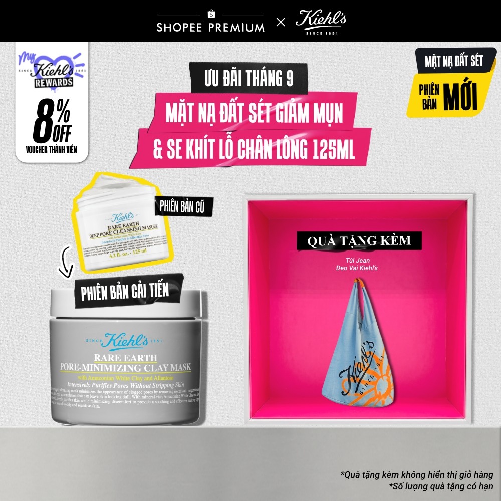 Mặt nạ đất sét Kiehl's Rare Earth Deep Pore Cleansing Masque 125ml