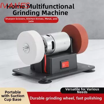 Máy mài băng ghế Mini IVANES, Máy mài điện tiết kiệm không gian có thể điều chỉnh tốc độ, Máy mài nhỏ di động Tốc độ thay đổi 150W Máy mài bánh xe kép Máy mài kim loại