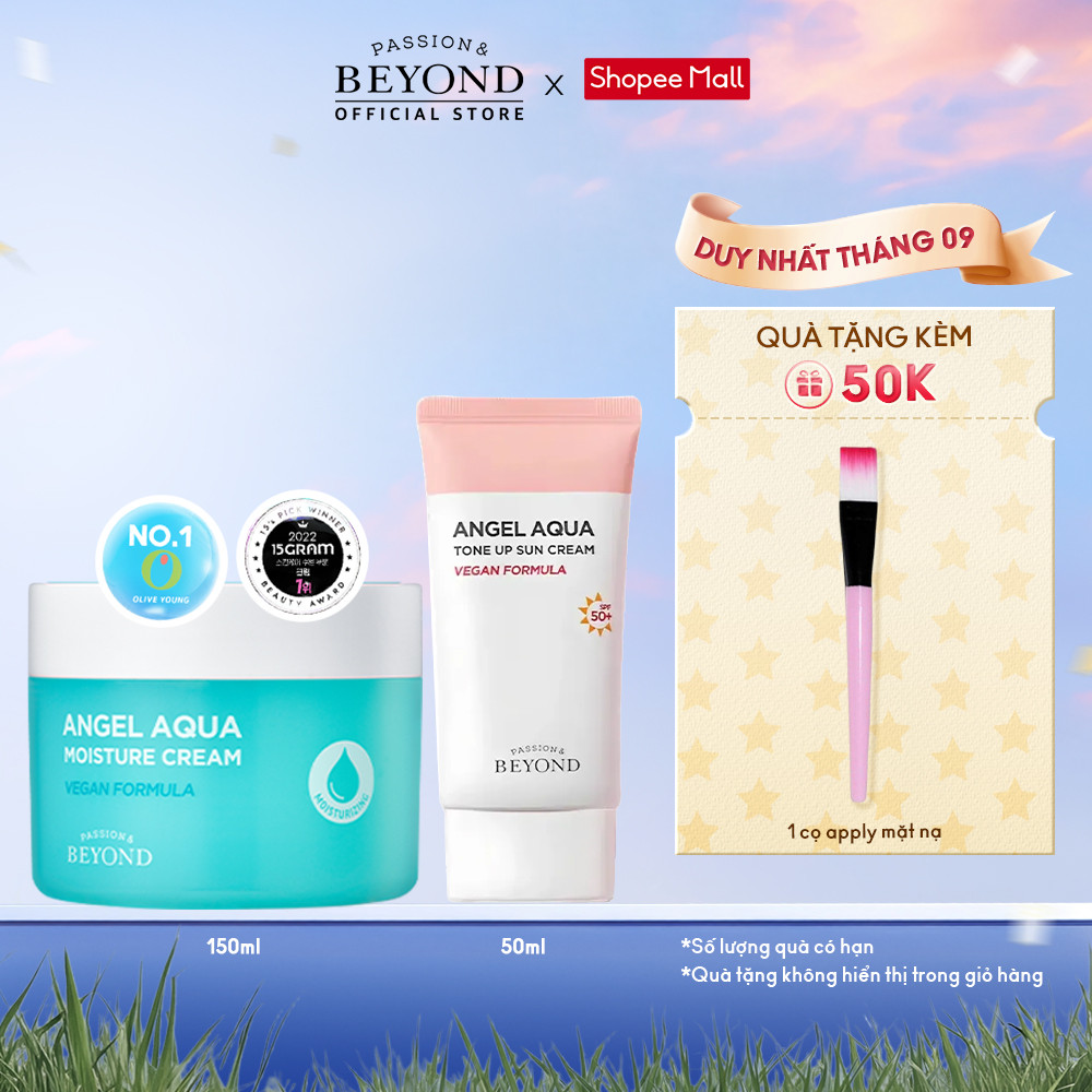 [Beyond Official] Combo Kem Dưỡng Ẩm Tinh Linh Moisture Cream 150ml + Kem chống nắng nâng tone da TONE-UP SUN 50ml