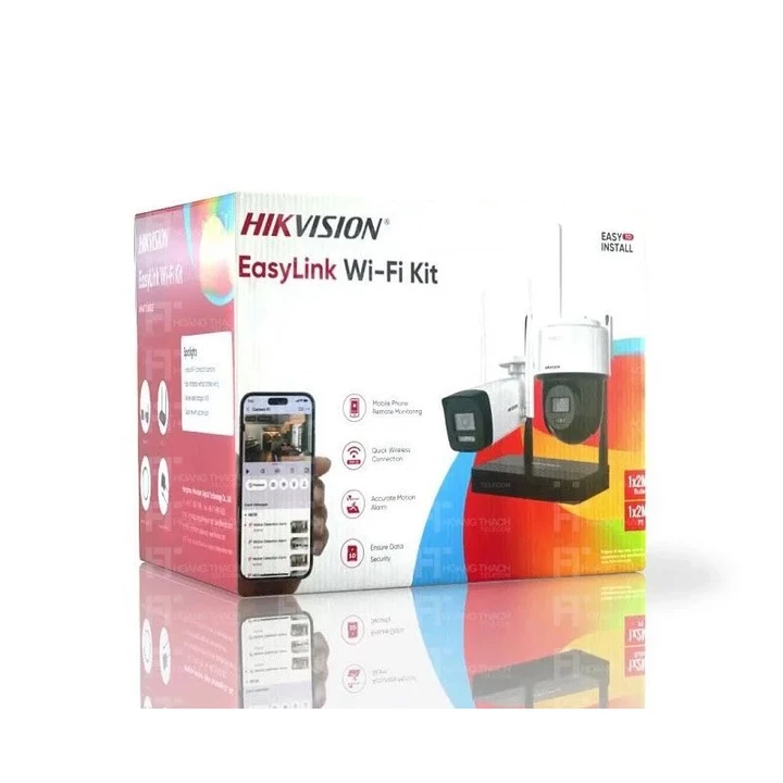 Bộ Kit camera IP DS-J142I/NKS422W03H Wifi 2.0 Megapixel HIKVISION, kết nối Wi-Fi 6, Camera Bullet và Camera PTZ