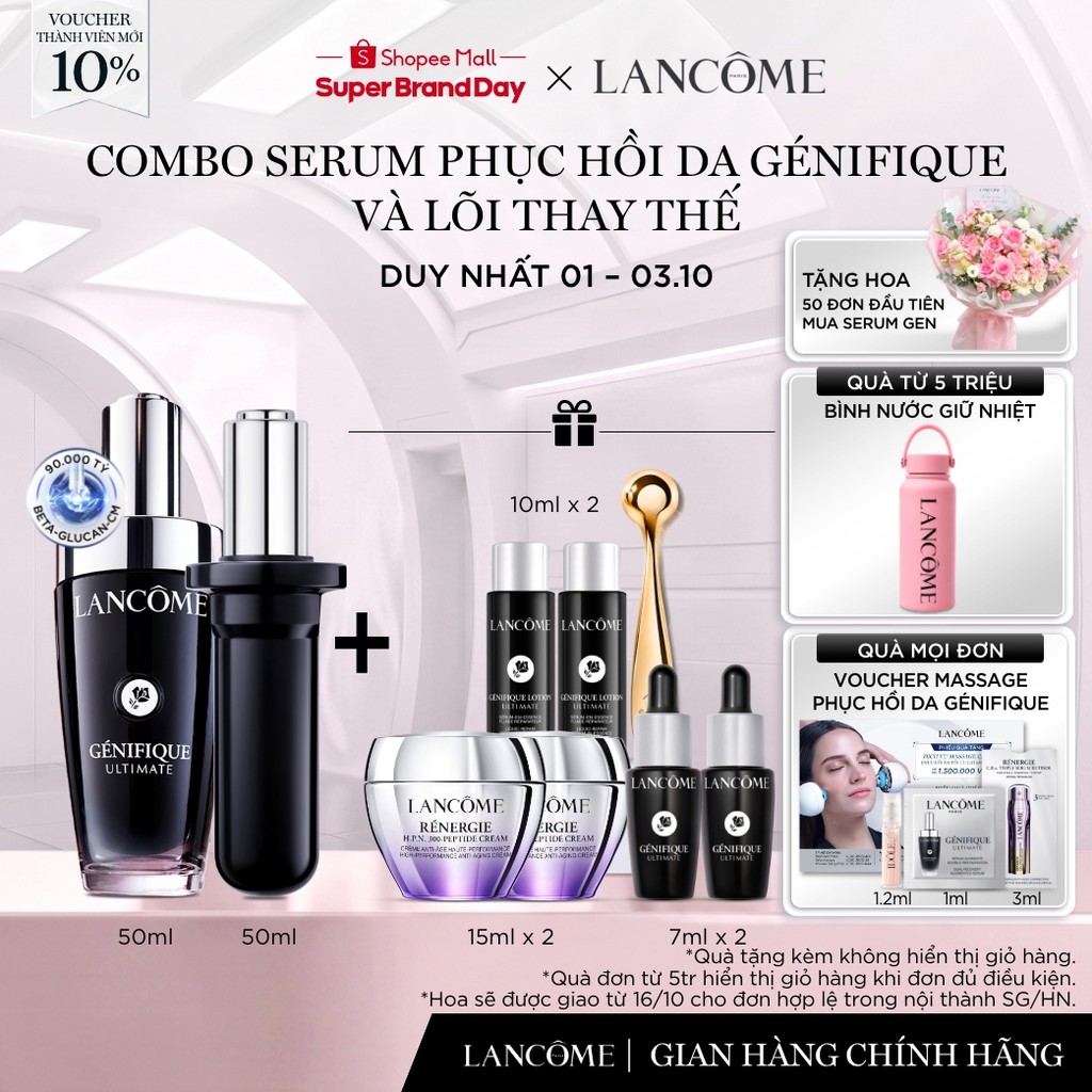 [VOUCHER 20%] Bộ đôi Serum phục hồi da tối ưu Ultimate 50ml và Lõi Thay Thế 50ml