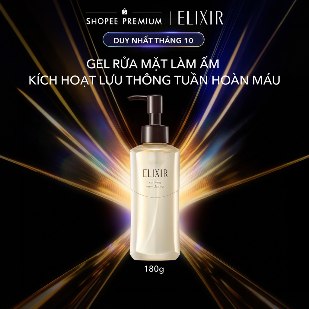 Gel rửa mặt sạch sâu, dưỡng ẩm Elixir Clarifying Warm Cleanser 180g