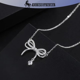Onetimingfine Thời Trang Hai Lớp Nơ Mặt Dây Chuyền Vòng Cổ Dành Cho Nữ Cô Gái Thanh Lịch Đa Năng Vòng Cổ Xương Đòn Dây Chuyền Phụ Kiện Trang Sức VN