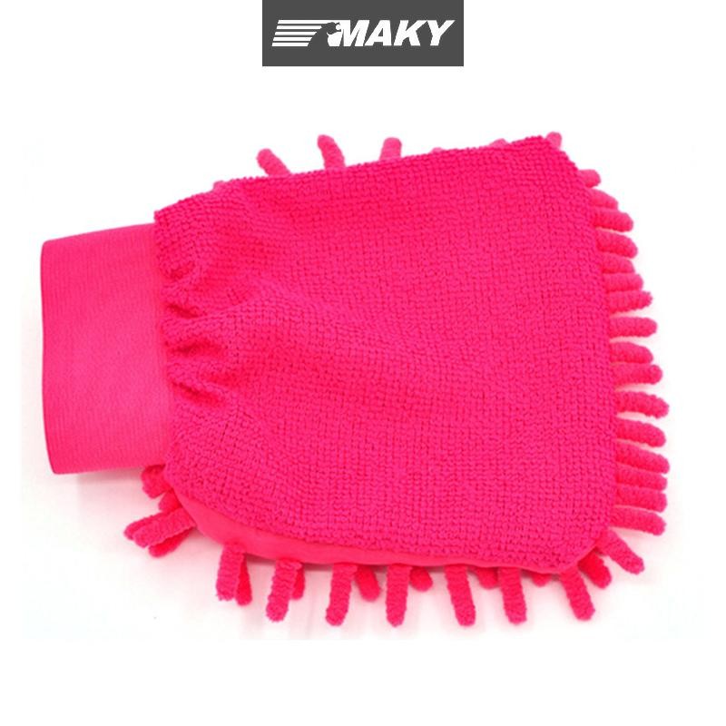 Newwellknownepic Good Auto Care 2 trong 1 Sợi siêu mịn Chenille Microfiber Rửa xe Găng tay Mitt Lưới mềm hỗ trợ để rửa xe và làm sạch VN