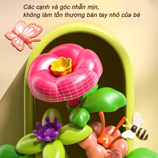 【BabyJoy】103pcs Đồ chơi lắp ghép xếp hình vườn hoa,Bộ xếp hình thông minh khu vườn,cho bé phát triển trí não
