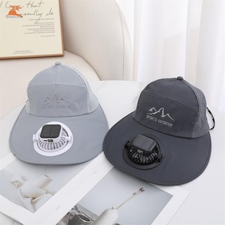 Mũ sạc năng lượng mặt trời có quạt và tấm che nắng, chống tia UV, phù hợp cho các hoạt động ngoài trời