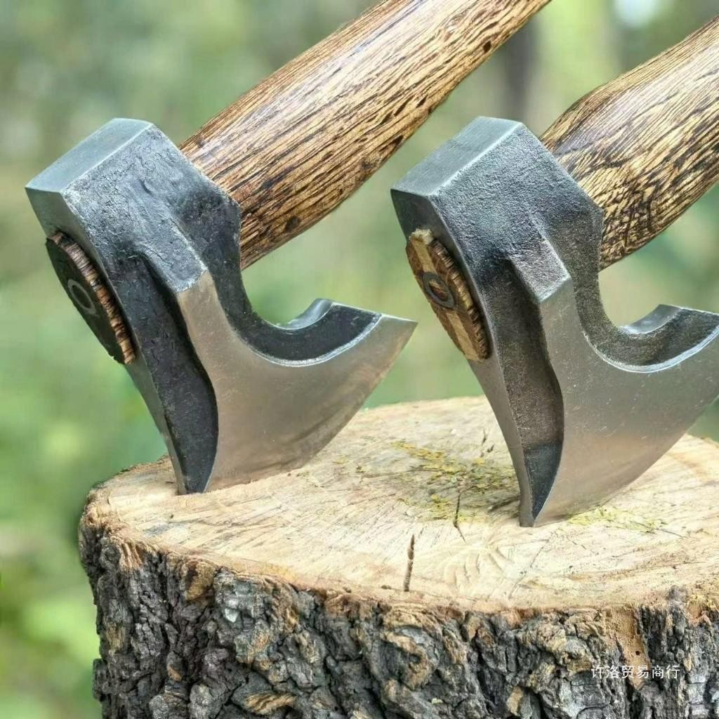 Rìu bổ củi, Rìu Thép carbon cán gỗ đa năng 34cm bổ củi cứng cáp chắc chắn, sinh tôn.