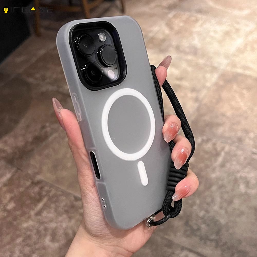 Dành Cho Redmi Note 12 Pro Plus 11 Pro Plus SE 10 Pro Max 10S 9 Pro Max 9S 9T 4G 5G Ốp Điện Thoại 2 Trong 1 Từ Tính Có Dây Đeo Nhiều Màu Kẹo Màu Mờ Vỏ Ốp Lưng