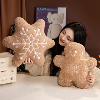 G13 Giáng Sinh Bánh Gừng Người Gối Bông Tuyết Nhà Sofa Đệm Văn Phòng Ngủ Gối Đầu Giường Tựa Lưng G13