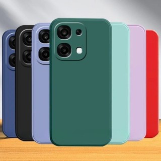 Tương Thích Cho OPPO A5i A6 A5 Pro Reno 14F 14 13 Pro Ốp Lưng Mềm Sang Trọng Nguyên Bản Vuông Lỏng Silicon Điện Thoại