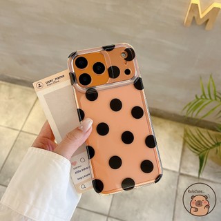 For Nothing Phone 3 3A Pro 2 2A Plus 1 CMF 1 5G 4G Vỏ Điện Thoại Phong Cách Hàn Quốc Đơn Giản Chấm Bi Màu Đen Trong Suốt Vỏ Mềm Trong Suốt