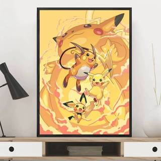 Cổ Điển Canvas Treo Tường Nghệ Thuật Thẩm Mỹ Poster Pokemon Pikachu Nhà Tranh Phòng Cuadros Món Quà Tốt Nhất Treo Quà Tặng Hoạt Hình Nhân Vật