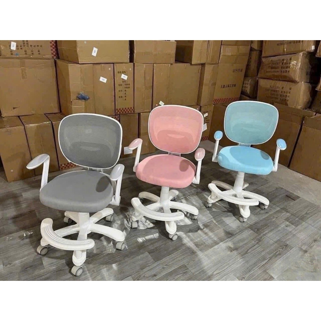 Ghế Xoay Đệm Công Thái Học Chống Gù Cho Bé, Ghế Học Sinh Chỉnh Độ Cao Êm Ái Tay Gập Tiện Lợi