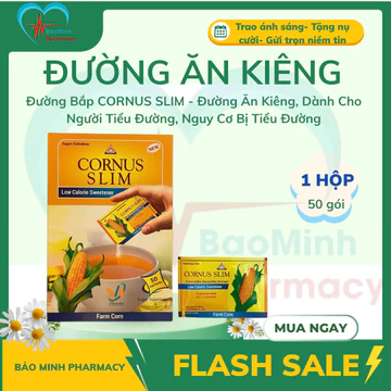 Đường Bắp CORNUS SLIM - Đường Ăn Kiêng, Dành Cho Người Tiểu Đường, Nguy Cơ Bị Tiểu Đường Hộp 50 gói