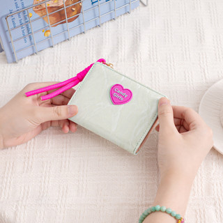 Thời Trang Da PU Nhỏ Tươi Mới Ví Nữ Bifold Đa Năng Đa Năng Nhiều Thẻ Ví Tiền Mặt