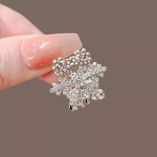 Kẹp Bông Tuyết Kim Cương Giả Siêu Cổ Tích Mini - Phù Hợp Cho Tóc Ngắn và Công Chúa Top Clip