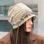 Mũ Baggy IAPPORTUNIA, Mũ xếp chồng lên nhau chu vi đầu lớn, Vintage Giữ ấm bằng vải Polyester phong cách Bohemian Beanies Cap dành cho nữ và bé gái