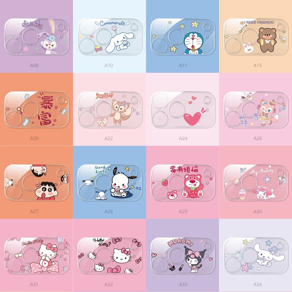 2 Gói Điện Thoại Camera Trang Trí Phim Cho iPhone 17 18 Pro Max Hoạt Hình Đáng Yêu Twinkle Hello Kitty Crayon Shin-chan CNY Phong Phú Điện Thoại Di Động Trong Suốt Mặt Sau Miếng D… – ảnh mô tả chi tiết 16