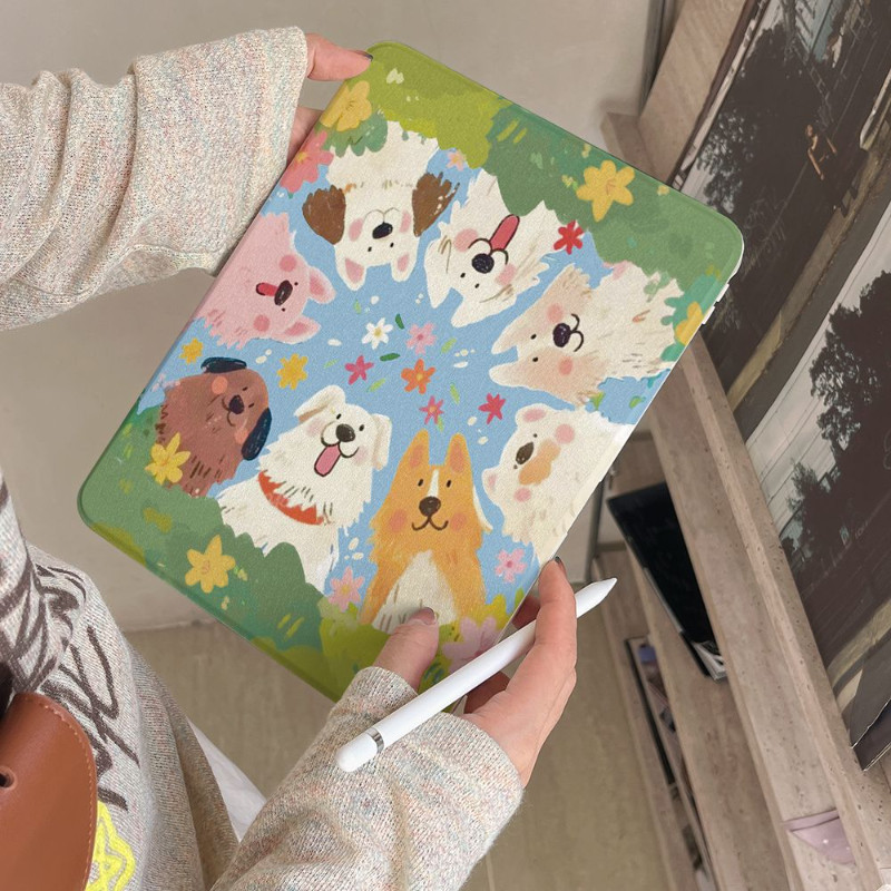 Ốp Bảo Vệ Cho iPad Thế Hệ Thứ 10 M4 2024 pro11 air 13 inch Air2 Gen7 Gen8 Gen9 2025 A16 gen11th M2 Air6 M3 Air7 Gen5 / 6 Mini4 / 5 / 6 air 11 Air4 / air5 pro 12.9 360 độ