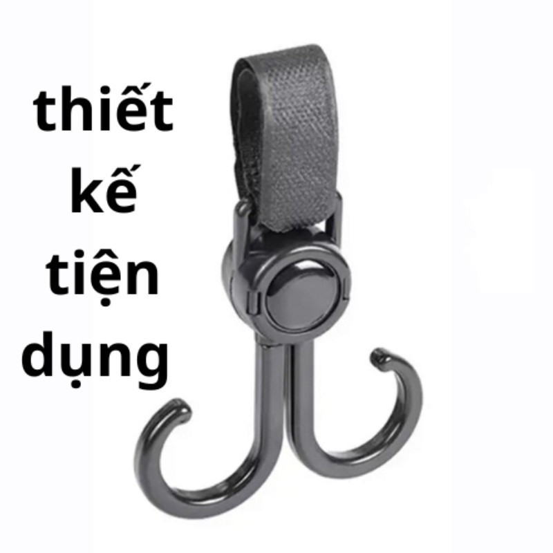 M8 Móc Đôi Treo Đồ Đa Năng Gắn Xe Đẩy, Xe Đạp, Ôtô Xoay 360 Độ Chống Rơi Tiện Dụng MALAN(2 con)