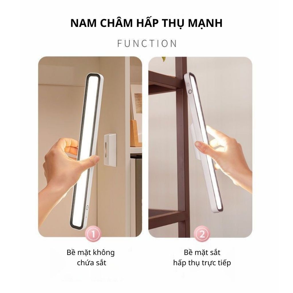 Đèn sạc được đèn LED cảm biến chuyển động đèn từ tính đèn học đèn tủ