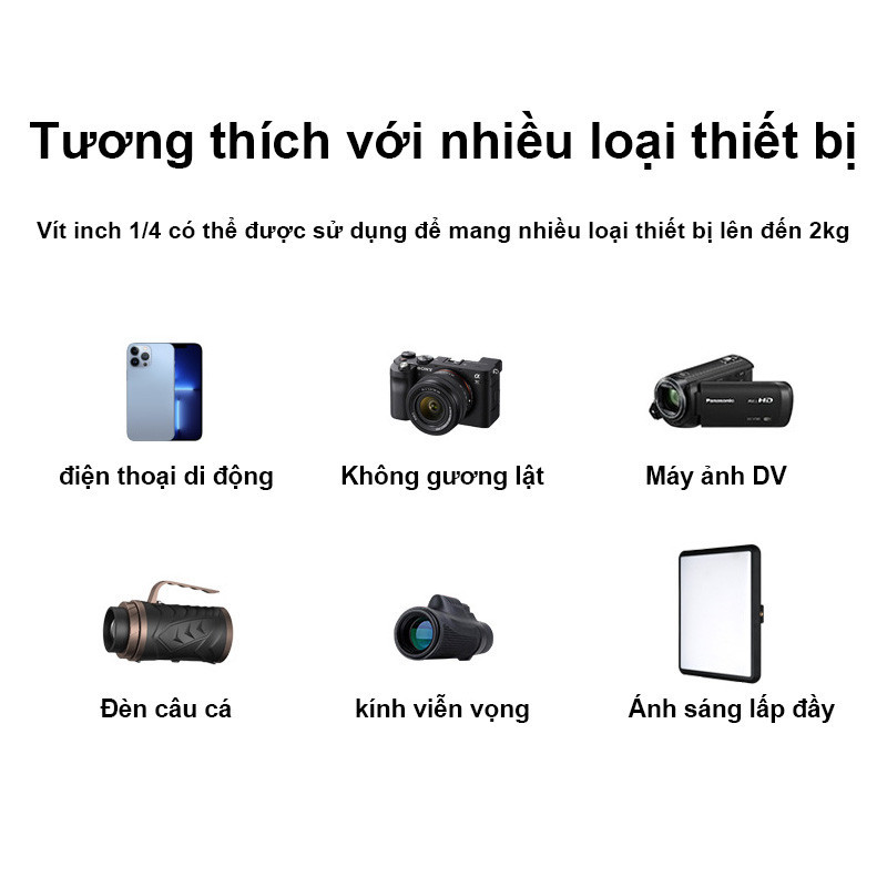 Tripod 3 Chân 360° Cho Điện Thoại, Quay Video Ổn Định, Gấp Gọn Dễ Mang Theo, Giá Đỡ Tripod Du Lịch