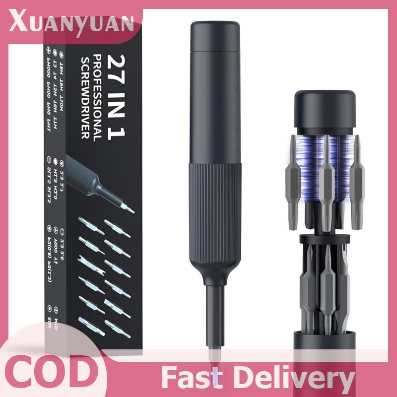 XUAN 27 trong 1 Bộ tuốc nơ vít cầm tay Tua vít chính xác nhỏ Dụng cụ sửa chữa mũi khoan từ tính cho kính mắt Đồng hồ VN