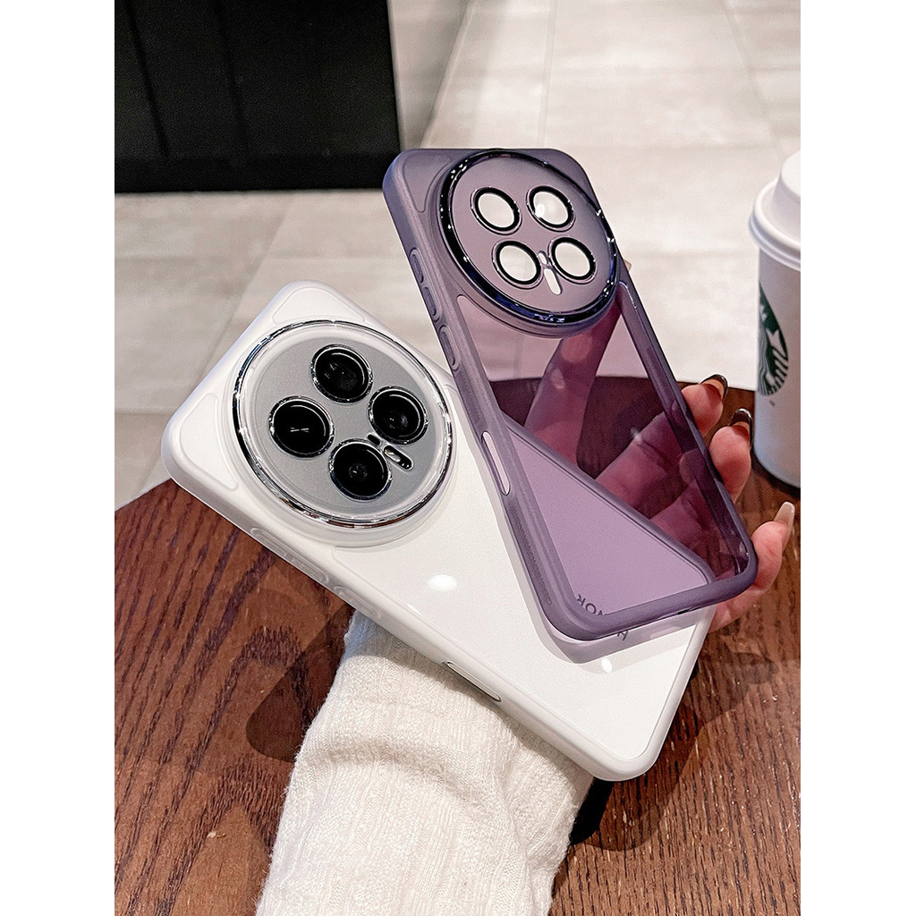 Dành cho Honor Magic8 / Magic 8 Pro Matte Case Vỏ bảo vệ ống kính máy ảnh bằng silicon trong suốt