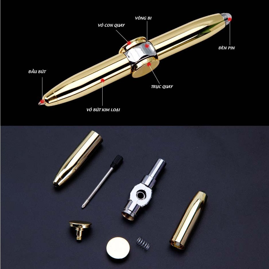 Bút xoay kim loại, vừa học vừa giải trí，bút quay，Con Quay Fidget Spinner
