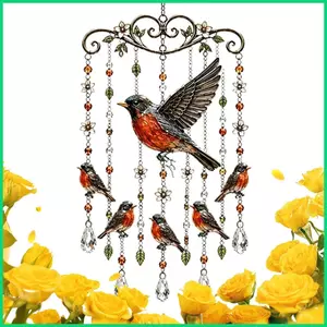 Chuông gió Robin cho bên ngoài Robin Windchimes Sân trang trí Chuông gió ngoài trời cho sân vườn bên ngoài hiên hiên hiên jiwvn