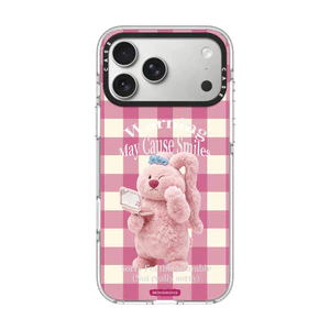Ốp điện thoại trong suốt hình thỏ hồng từ tính cho iPhone 17 Pro Max 16 15 14 13 17Air 16Plus Vỏ cứng bảo vệ chống sốc