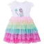 ✿ Váy Tutu xếp tầng cầu vồng ngọt ngào cho bé gái Váy ngắn tay bằng vải Cotton trắng nhiều lớp Trang phục mùa hè