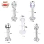 Một thế giới| 14 Chiếc Unisex Thép Không Gỉ Chống Dị Ứng Môi Mũi Móng Tay Tai Khuyên Bộ