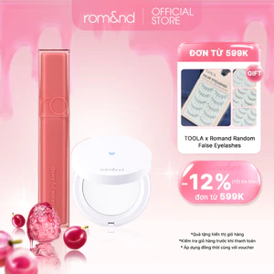 Combo Phấn phủ dạng nén Romand Better Than Finish 12g + Son tint bóng Romand Dewyful Water Tint 5g