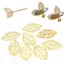 Flgo 100 Miếng Trang Trí Kim Loại Lá Filigree Kích Thước Hỗn Hợp Lá Trang Sức Làm Thành Phần Kim Loại Thủ Công Tôn Dáng