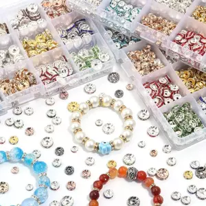Flgo Rondelle Pha Lê Kim Cương Giả Miếng Đệm Hạt Các Loại Màu Kim Cương Giả Miếng Đệm Hạt Trang Sức Phát Hiện Cho Vòng Tay Cra