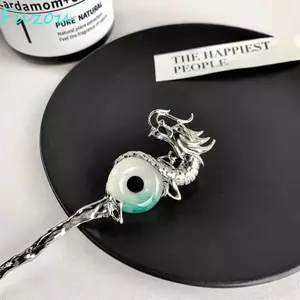 FUJIOU Kim Loại Kẹp Tóc Bé Gái Phụ Kiện Tóc Cổ Điển Tinh Tế Cổ Mũ Ngọc Rồng Xanh Phong Cách Bạc Mũ