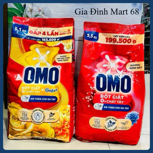 Bột Giặt OMO Comfort 5.1kg/5.5kg - Đánh Bay Vết Bẩn, Hương Thơm Dài Lâu