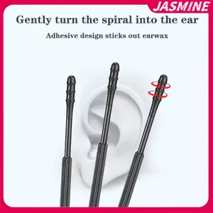 JASMINE 20 Chiếc Dùng Một Lần Stiy Ear Swabs Pi Có Thể Tái Sử Dụng Dụng Dụng Cụ Tẩy Sáp Tai Silicon Mềm Dụng Cụ Tẩy Ráy Tai Người Lớn Tuổi Kid JASMINE