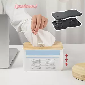 Hộp đựng khăn giấy lò xo sáng tạo Tự động nâng lò xo Hộp đựng khăn giấy Khăn giấy lò xo Braet Hộp đựng khăn giấy ô tô Giá đỡ lò xo