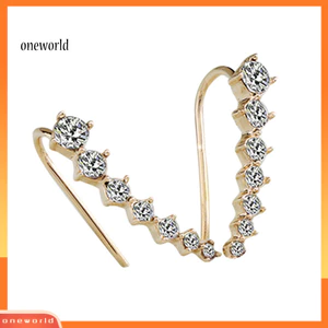 Một thế giới| Phụ Nữ Thời Trang Dòng Kim Cương Giả Zircon Bông Tai Tai Móc Tai Kẹp Trang Sức