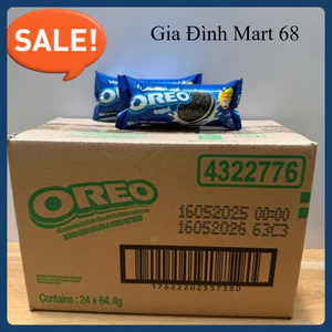 Thùng 24 Cây Bánh Oreo Vani 64.4g | Bánh Quy Kẹp Kem Socola Nhân Vani Ngọt Ngon, Ăn Vặt Tiện