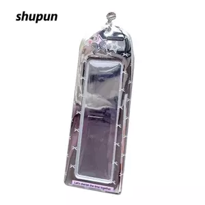 SHUPUN Bảo vệ ảnh cuộc sống bốn lưới, PVC có móc khóa Hộp đựng thẻ ảnh, Tay áo thẻ bạc Y2K Kpop Idol Strip Ảnh