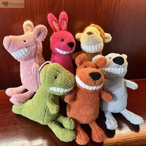 YOLOGO Cười Răng Lớn Đồ Chơi Sang Trọng, Búp Bê Thú Nhồi Bông Mềm 30CM, Ngộ nghĩnh Nơ Khủng Long Cá Sấu Thỏ Cá Mập Sáng Tạo Đồ Chơi Trẻ Em