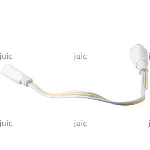 JUIC 2 Dây Kết Nối Đèn LED, Ống Nhựa PVC Trắng T5 Nam Nữ Dây Kết Nối Dây Nối Dài, 3Pin Đồng 3Pin Cáp Ống Tích Hợp Dây Liên Kết Điện